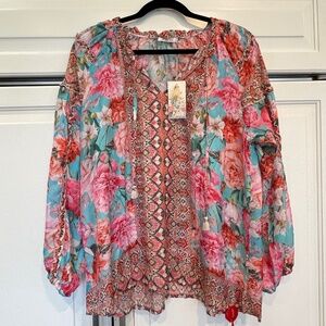 Johnny Was Rose Narcisa Blouse